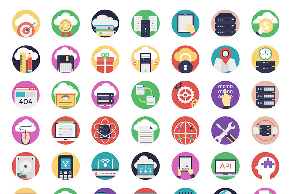 Database and Cloud Technology Icons