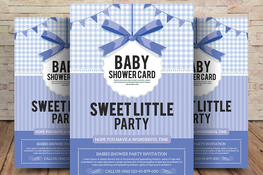 Baby Shower Invitation Templates in Card Templates - product preview 8