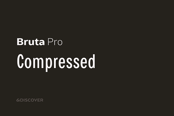 Bruta Pro Compressed in Sans-Serif Fonts - product preview 1