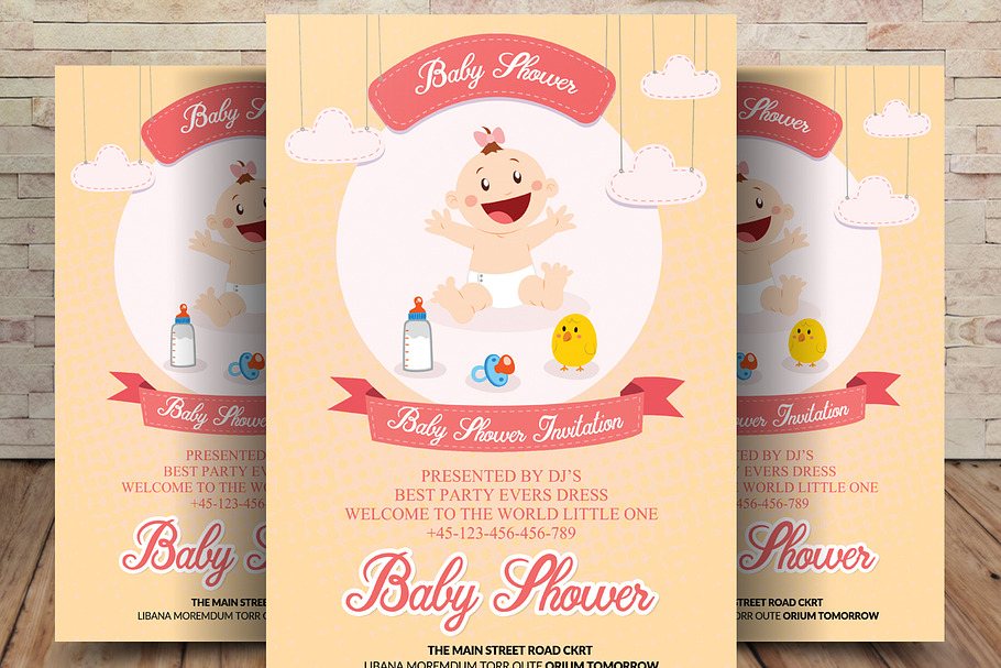 Baby Shower Party Flyer