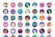 112 Flat Shopping Vector Icons