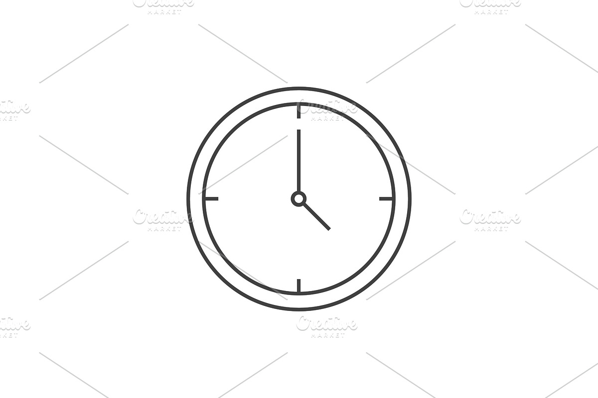 Office clock outline icon in Icons - product preview 8