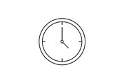 Office clock outline icon