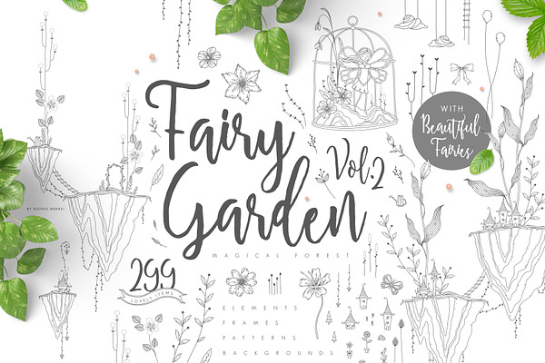 Fairy Garden 2 - Spring Illustration