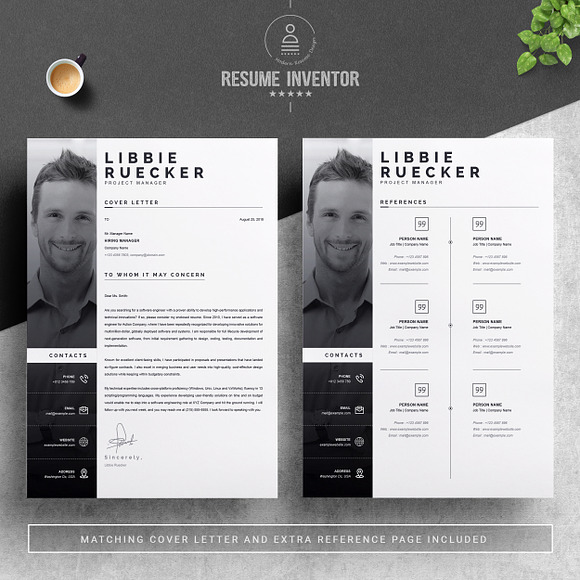 Modern Resume Template with Photo in Resume Templates - product preview 2