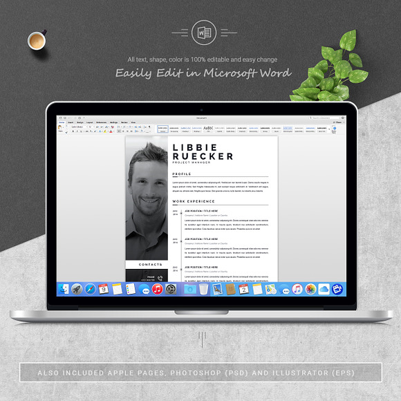 Modern Resume Template with Photo in Resume Templates - product preview 4
