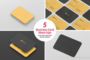 Business Card Mock-Ups Round Corners