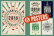 Forest Festival 2019 poster, label.