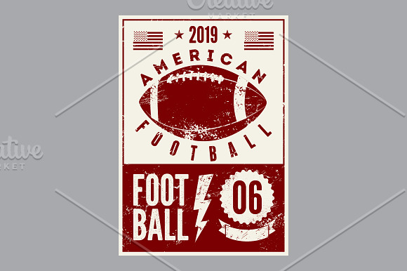 American Football vintage posters. in Illustrations - product preview 3