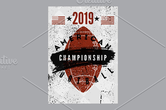 American Football vintage posters. in Illustrations - product preview 5