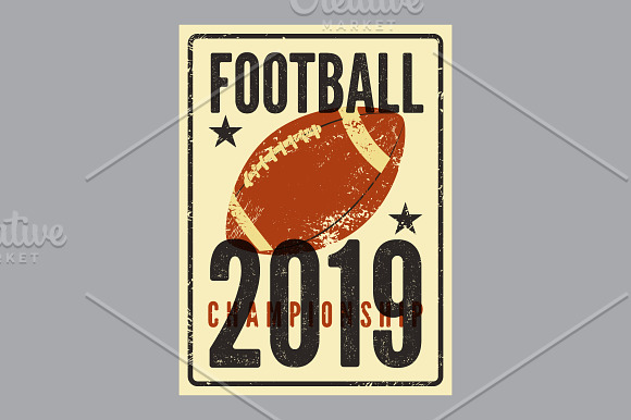 American Football vintage posters. in Illustrations - product preview 6