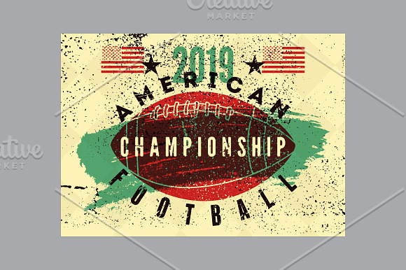 American Football vintage posters. in Illustrations - product preview 7