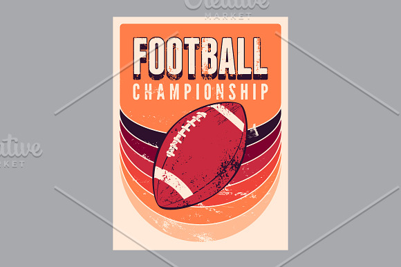 American Football vintage posters. in Illustrations - product preview 8