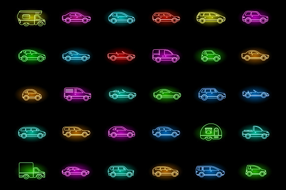 Awesome Vehicles Icons and Logo Set in Logo Icons - product preview 5