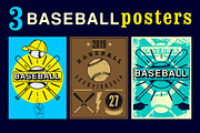 Baseball vintage posters.