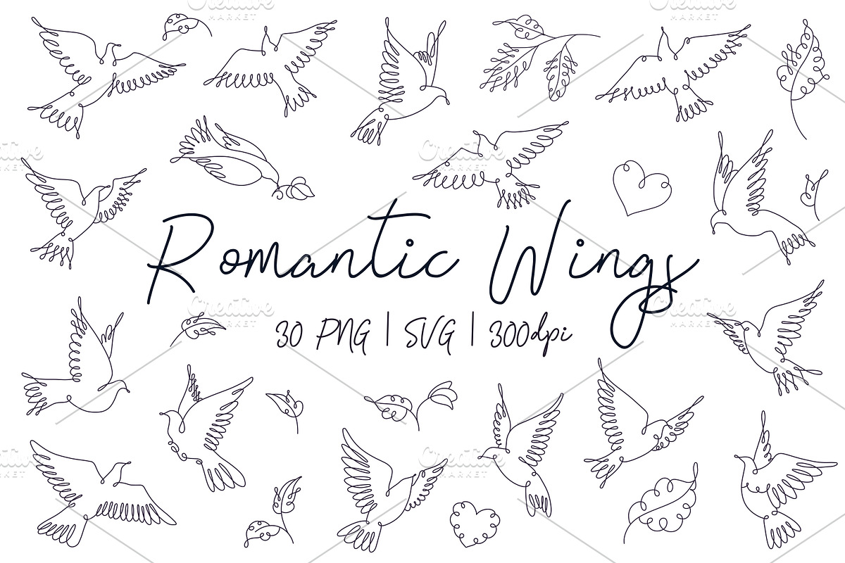 Romantic Wings in Illustrations - product preview 8
