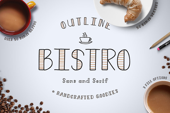 Bistro Sans & Serif + Vectors in Display Fonts - product preview 4