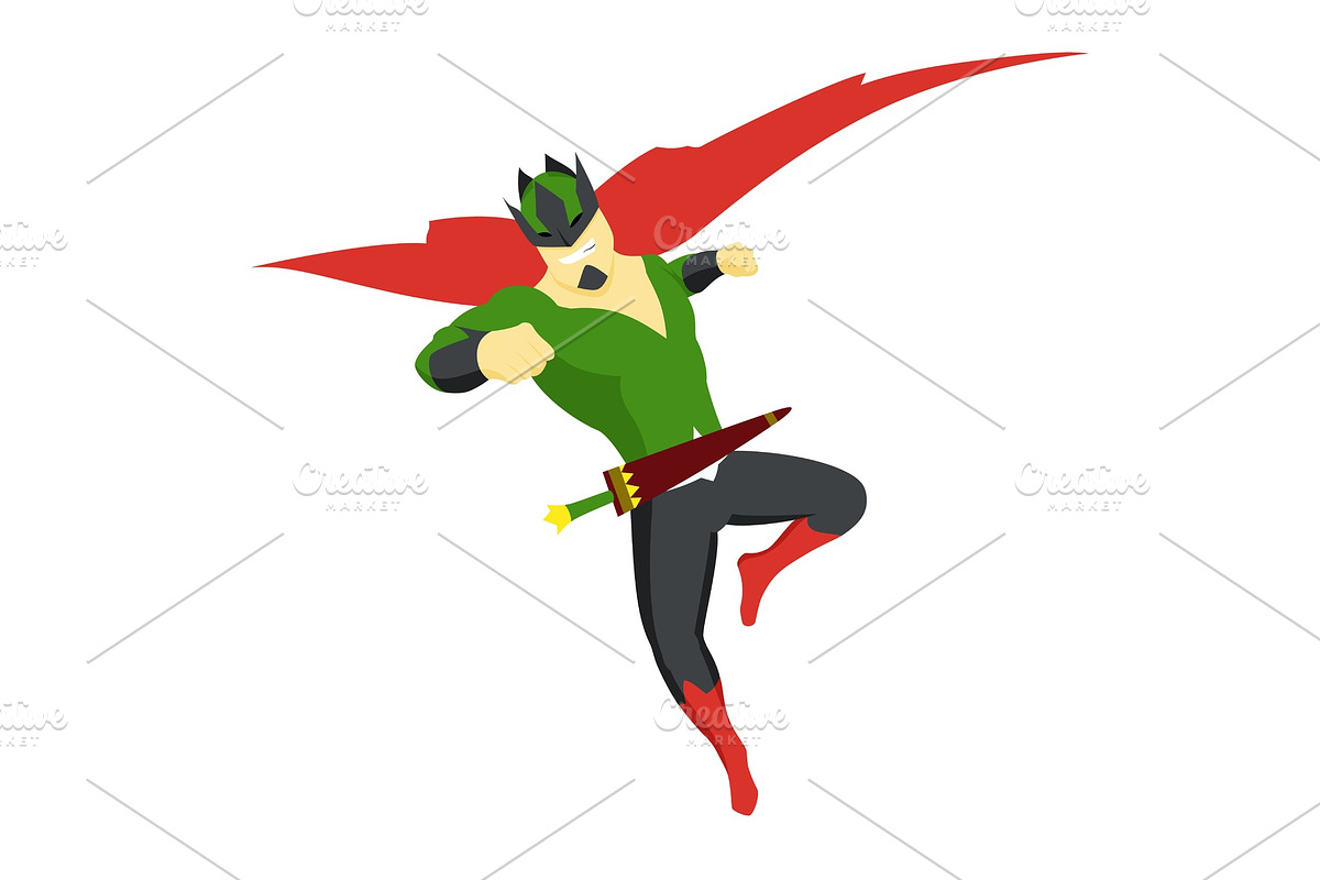 Superhero king actions icon in in Illustrations - product preview 8