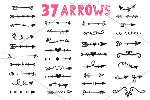 57 Valentine Quotes & Arrows Clipart in Illustrations - product preview 3