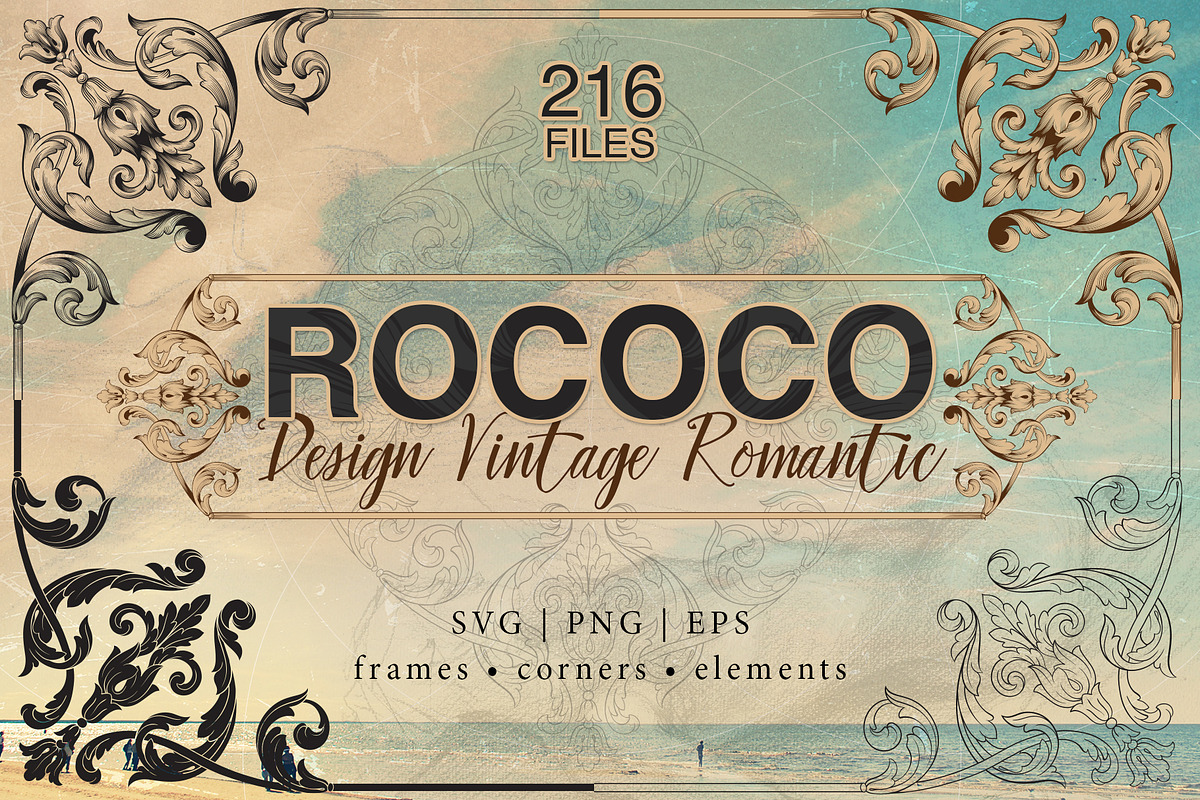 Rococo Romance Ornament page decor in Illustrations - product preview 8