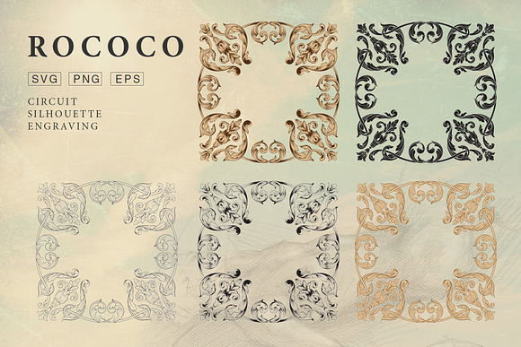 Rococo Romance Ornament page decor in Illustrations - product preview 1