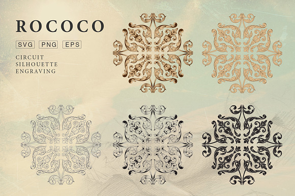 Rococo Romance Ornament page decor in Illustrations - product preview 2