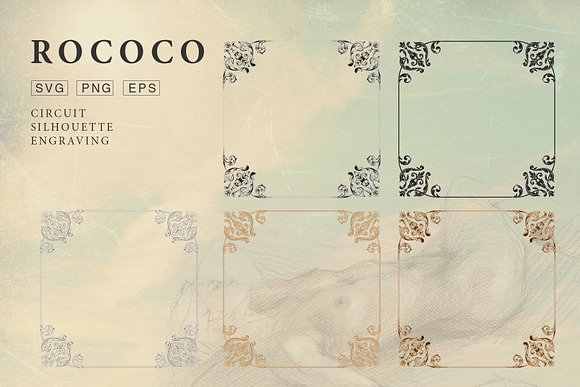 Rococo Romance Ornament page decor in Illustrations - product preview 5