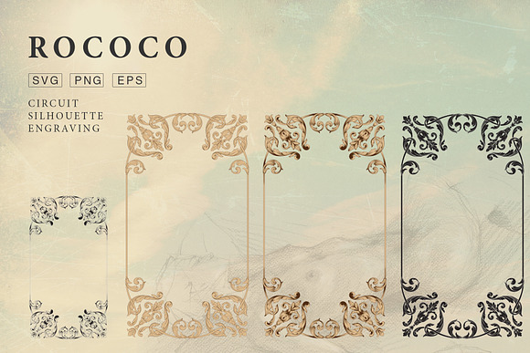 Rococo Romance Ornament page decor in Illustrations - product preview 6