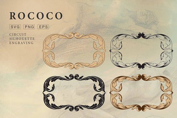 Rococo Romance Ornament page decor in Illustrations - product preview 11