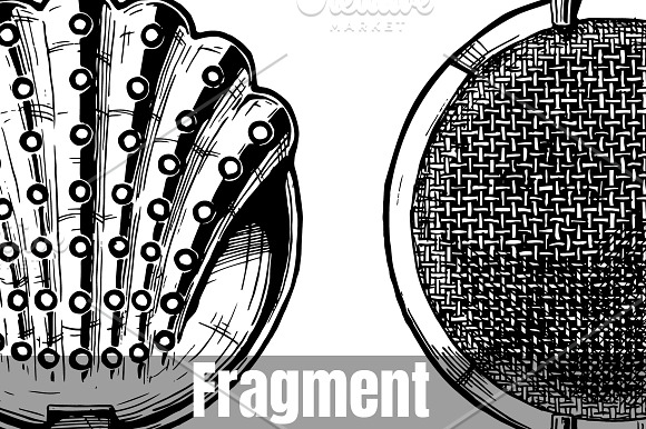 Cocktail strainers types in Illustrations - product preview 1