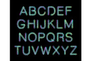 Sketch neon gradient Alphabet