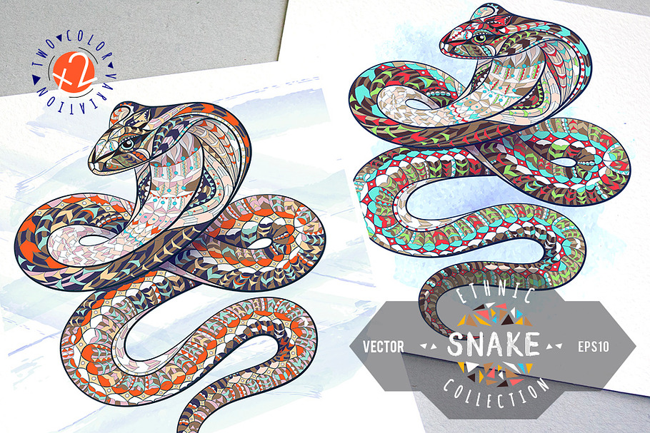Ethnic Collection: Snake in Illustrations - product preview 8