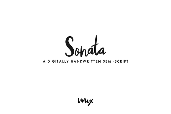 Sonata — A Handwritten Semi-script in Script Fonts - product preview 1