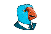 South Island Takahe in Business Suit