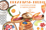 Breakfast/ Brunch Watercolor set