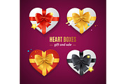 3d Heart Present Boxes Template 