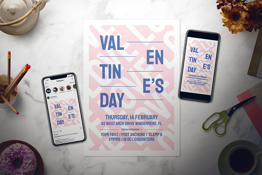 Modern Valentine's Day Flyer Set
