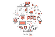 Round concept of pay per click