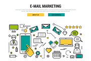 E-mail marketing line concept