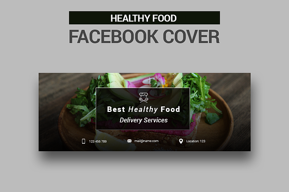 6 Healthy Food Facebook Covers in Facebook Templates - product preview 6