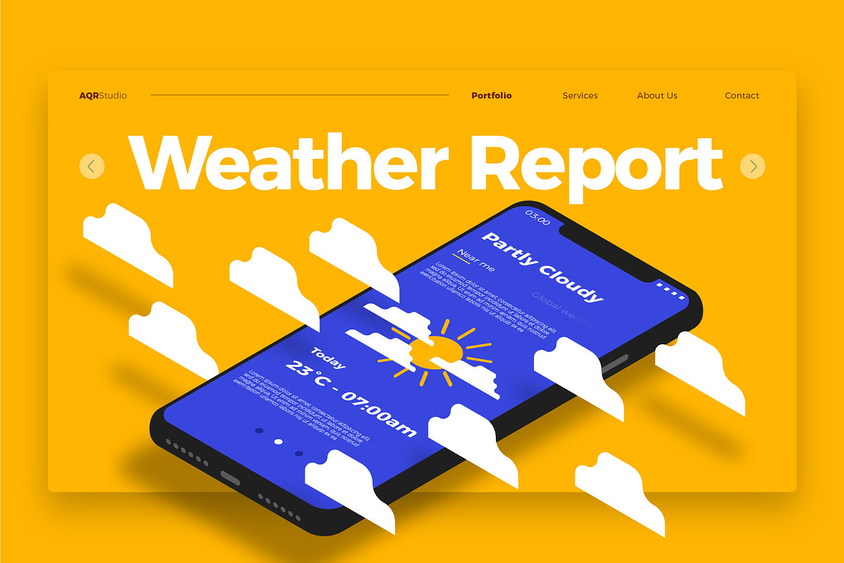 WeatherReport -Banner & Landing Page in Web Elements - product preview 8