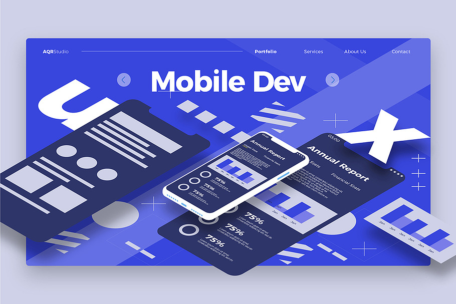 Mobile Dev 2 - Banner & Landing Page in Web Elements - product preview 8
