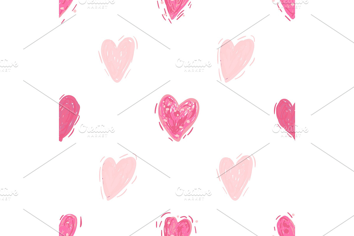 Seamless pattern with hearts in Patterns - product preview 8