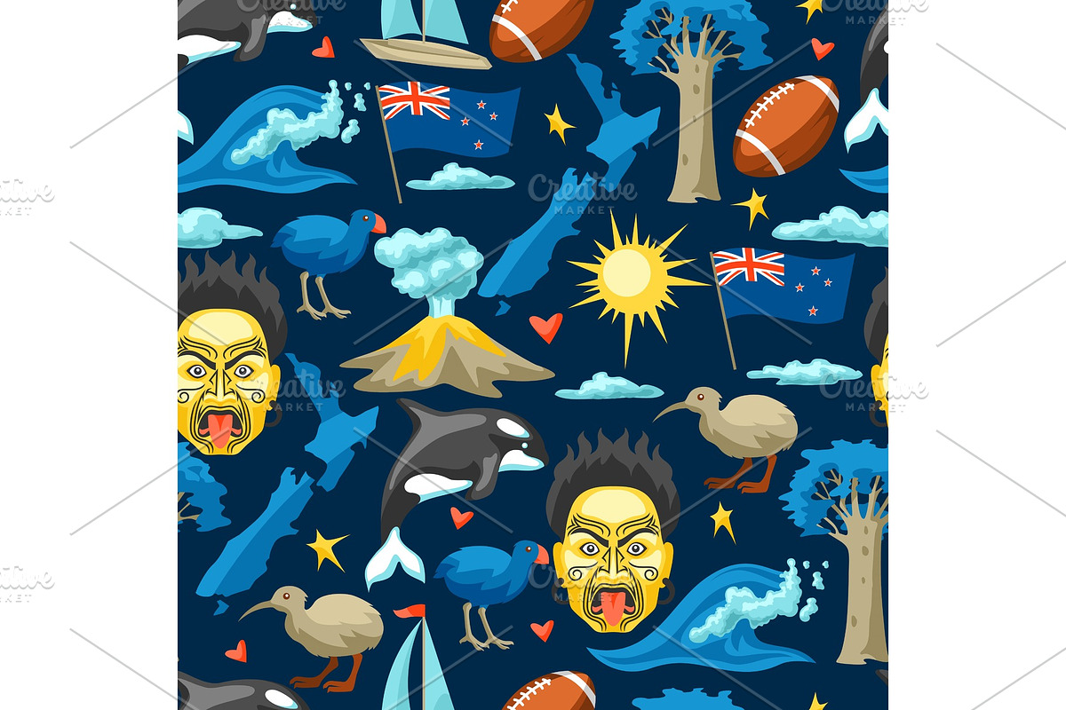 New Zealand seamless pattern. in Patterns - product preview 8