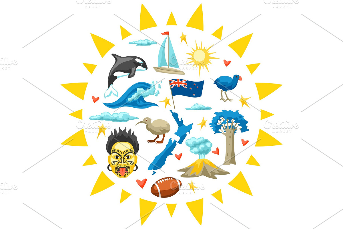 New Zealand background design. in Illustrations - product preview 8