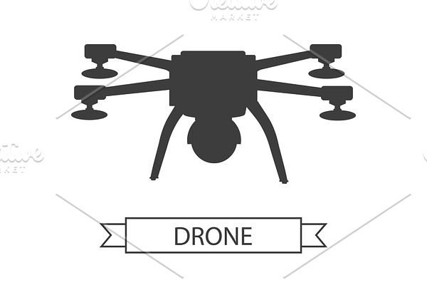 Drone Icon Isolated Unmanned Aerial