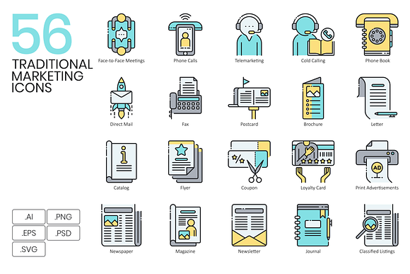 1400+ Icons - Aqua Vector Bundle in Contact Icons - product preview 1