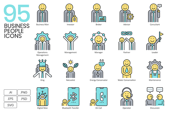 1400+ Icons - Aqua Vector Bundle in Contact Icons - product preview 3