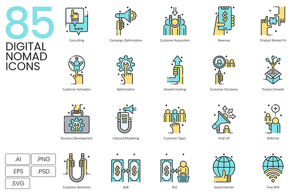 1400+ Icons - Aqua Vector Bundle in Contact Icons - product preview 15