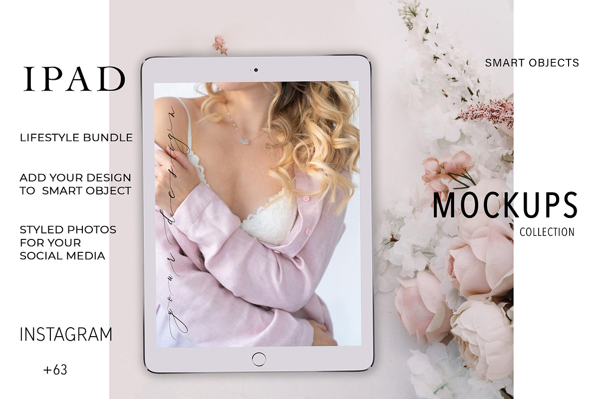 IPAD MOCKUP. LIFESTYLE BUNDLE 63 + in Product Mockups - product preview 8